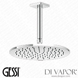 Gessi Ceiling-mounted Adjustable And Antilimestone Showerhead ?250 Mm, 1/2 Inch Connections (Art. 59152) Spare Parts