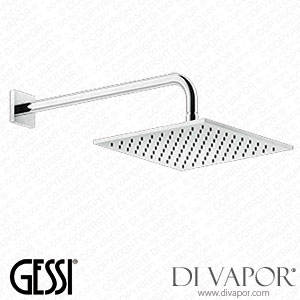 Gessi Wall-mounted Adjustable And Antilimestone Showerhead 250x250 Mm, 1/2 Inch Connections (Art. 59158) Spare Parts