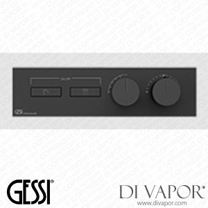 Gessi External Parts For Thermostatic Mixer For Two Separate Functions, With Push-button On/off Controls (Art. 63012) Spare Parts