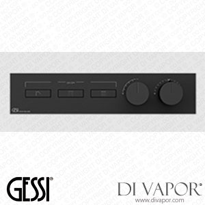 Gessi External Parts For Thermostatic Mixer For Three Separate Functions, With Push-button On/off Controls (Art. 63014) Spare Parts