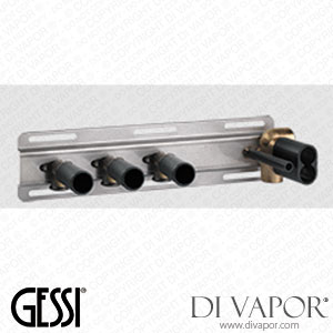 Gessi Built-in Part For Thermostatic Shelf Mixer For Three Simultaneous Functions, With 1/2 Inch Connections (Art. 63023) Spare Parts