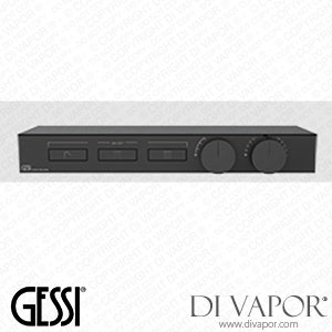 Gessi External Parts For Thermostatic Shelf Mixer For Three Separate Functions, With Push-button On/off Controls (Art. 63024) Spare Parts