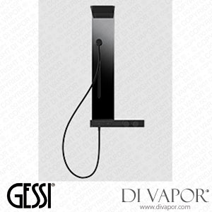 Gessi Wall-mounted Thermostatic Mixer For Two Functions, With Push-button On/off Controls, With Showerhead And Sliding Magnetic Antili Mestone Handshower (Art. 63043) Spare Parts