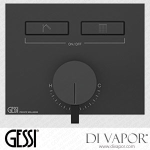 Gessi External Parts For Single-lever Mixer For Two Separate Functions, With Push-button On/off Controls (Art. 63079) Spare Parts