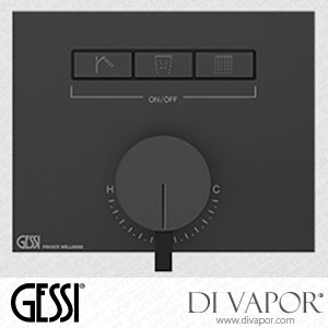 Gessi External Parts For Single-lever Mixer For Three Separate Functions, With Push-button On/off Controls (Art. 63081) Spare Parts