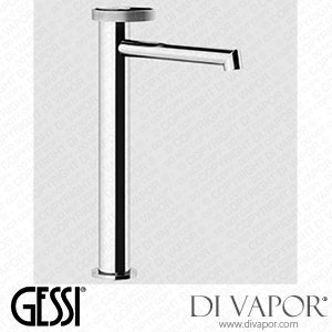 Gessi High Version Basin Mixer, Long Spout, Flexible Connections, Without Waste (Art. 63306) Spare Parts