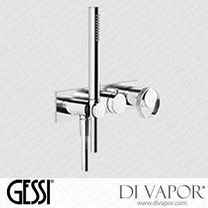 Gessi External Parts Wall-mounted For Shower Mixer, Two-way, Diverter, Water Outlet, Handshower Hook (Art. 63343) Spare Parts