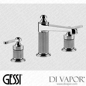 Gessi Medium Three-hole Basin Mixer, With Flexible Hoses, With Waste (Art. 65012) Spare Parts