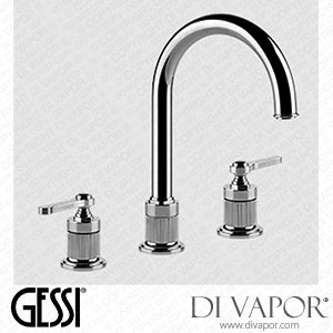 Gessi Three-hole Basin Mixer With Umbrella Spout, With Flexible Hoses (Art. 65016) Spare Parts