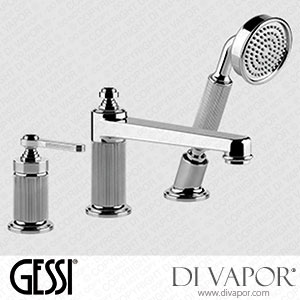 Gessi Three-hole Basin Mixer With Diverter, Spout, 1,50 M Flexible Hose And Pull-out Antilimestone Handshower (Art. 65037) Spare Parts