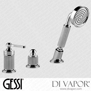 Gessi Three-hole Bath Mixer, Diverter, 1,50 M Flexible Hose And Pull-out Handshower (Art. 65043) Spare Parts