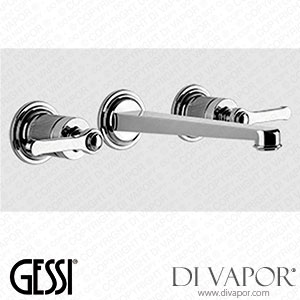 Gessi External Parts Three-hole Basin Mixer With Medium Spout, Withoutwaste (Art. 65091) Spare Parts