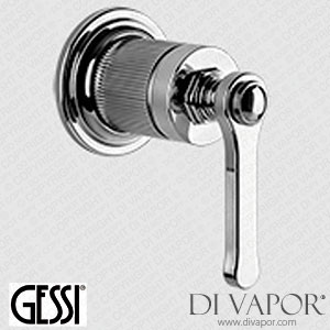 Gessi External Parts For Wall-mounted Basin With Separate Control, One-way (Art. 65109) Spare Parts