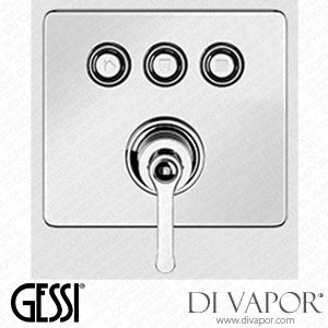 Gessi External Parts For Mixer For Three Separate Functions, With Push-button On/off Controls (Art. 65244) Spare Parts