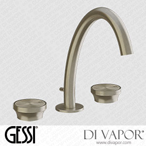 Gessi Three-holes Medium Version Basin Mixer With Waste And Connecting Flexibles (Art. 66013) Spare Parts