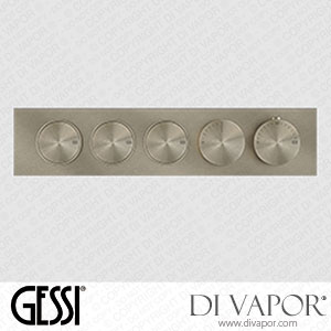 Gessi External Parts For Thermostatic Mixer For Three Separate Functions, With Push-button On/off Controls (Art. 66224) Spare Parts