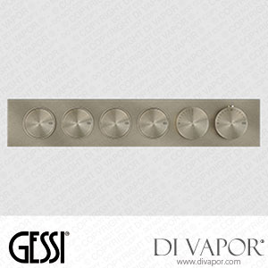 Gessi External Parts For Thermostatic Mixer For Four Separate Functions, With Push-button On/off Controls (Art. 66226) Spare Parts