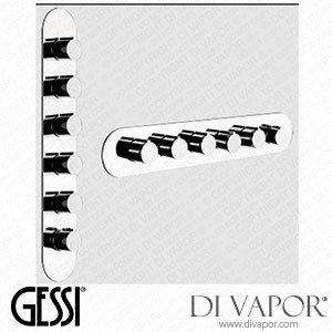 Gessi External Parts For Wall-mounted Thermostatic High-capacity Mixer (Art. 43070) Spare Parts