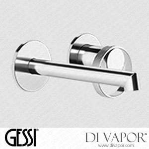 Gessi External Parts For Wall-mounted Basin Mixer, Short Spout, Without Waste (Art. 63381) Spare Parts