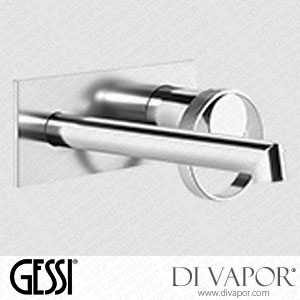 Gessi External Parts For Wall-mounted Basin Mixer, Short Spout, Without Waste (Art. 63388) Spare Parts