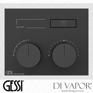 Gessi External Parts For Thermostatic Mixer For One Function, With Push-button On/off Control (Art. 63002) Spare Parts