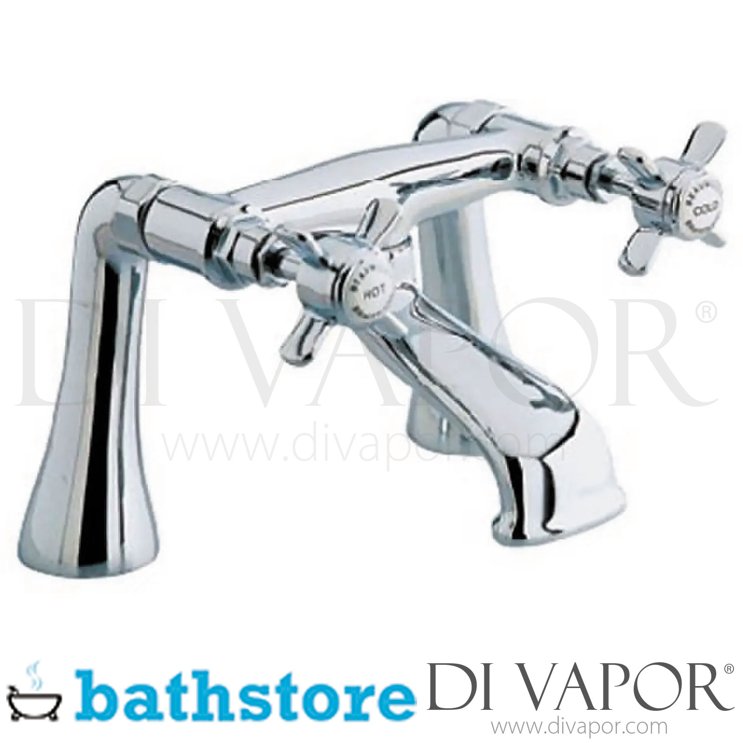 Bathstore Bensham Chrome Cross Head Bath Filler Tap Spare Parts - B DV 128