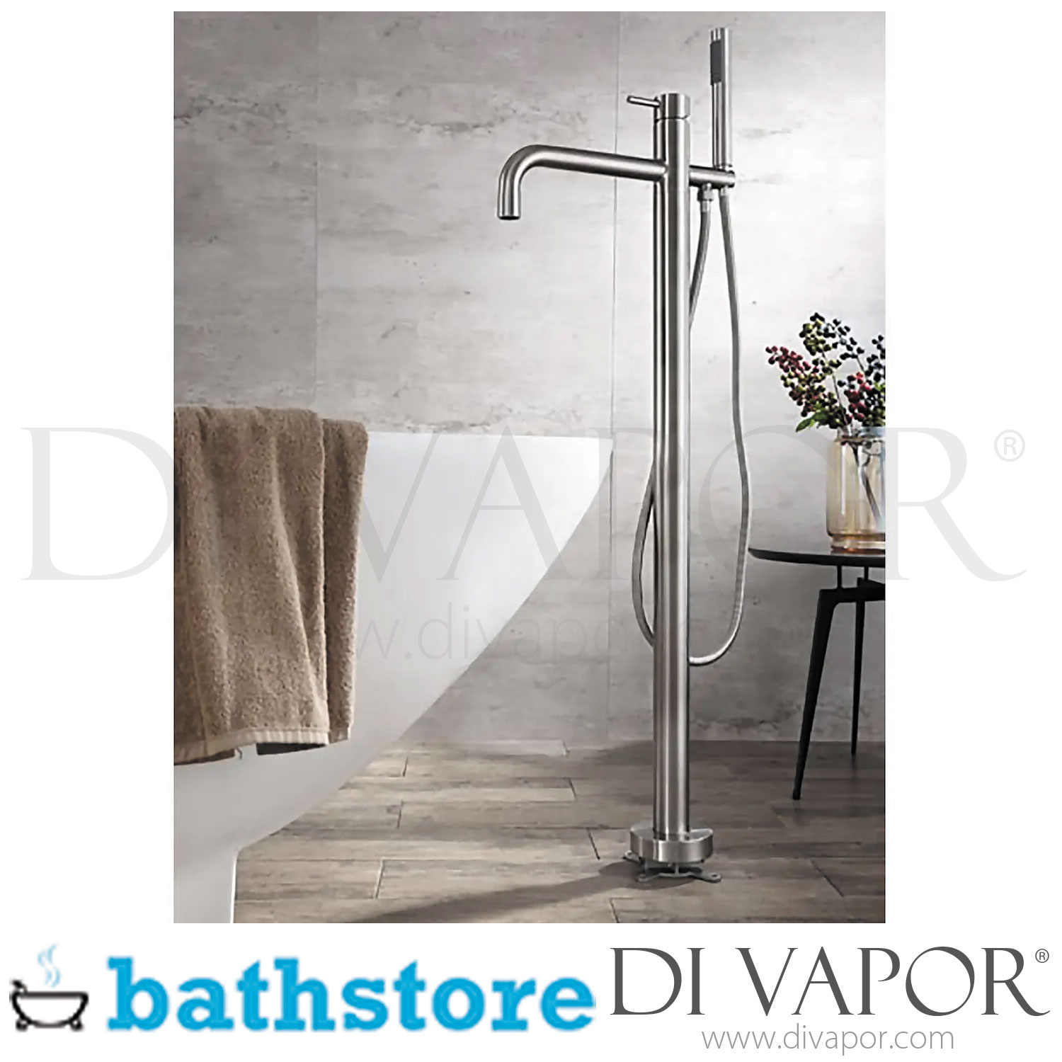 Bathstore Forge Stainless Steel Floorstanding Shower Mixer Tap Spare ...