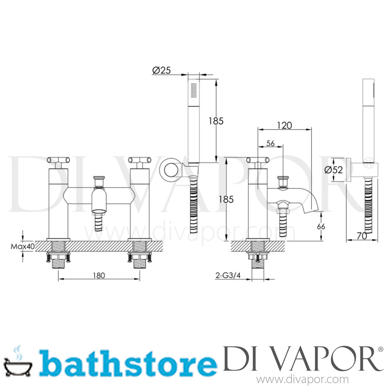 Bathstore Noir Black Shower Mixer Tap Spare Parts - B DV 170