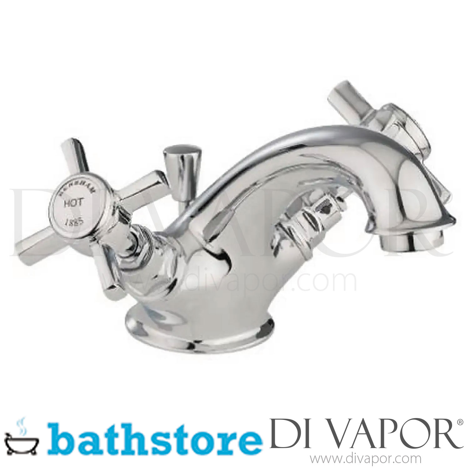 Bathstore Bensham Chrome Cross Head Luxury Basin Mixer Tap Spare Parts ...