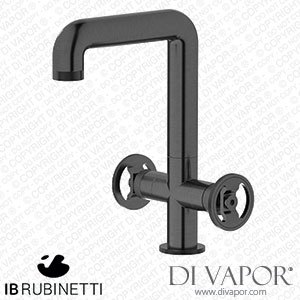 IB Rubinetti B1205CS Bold Monohole Washbasin Mixer with Two Handles Complete with Drain Spare Parts