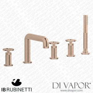 IB Rubinetti B1396SR Bold Five Holes Deck Mounted Bath Filler with Shower Kit Spare Parts