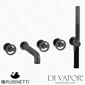 IB Rubinetti B1398CS Bold Five Holes Wall Mounted Bath Filler with Shower Kit Spare Parts