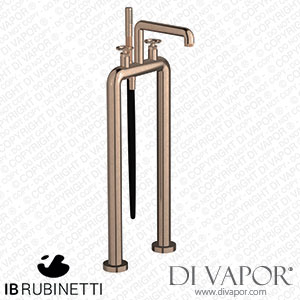 IB Rubinetti B1700SR Bold Freestanding Two Columns Bath Filler with Shower Kit Spare Parts