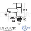 Ideal Standard B5105AA Spare Diagram