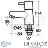 Ideal Standard Cone Pair Basin Taps Dimensions