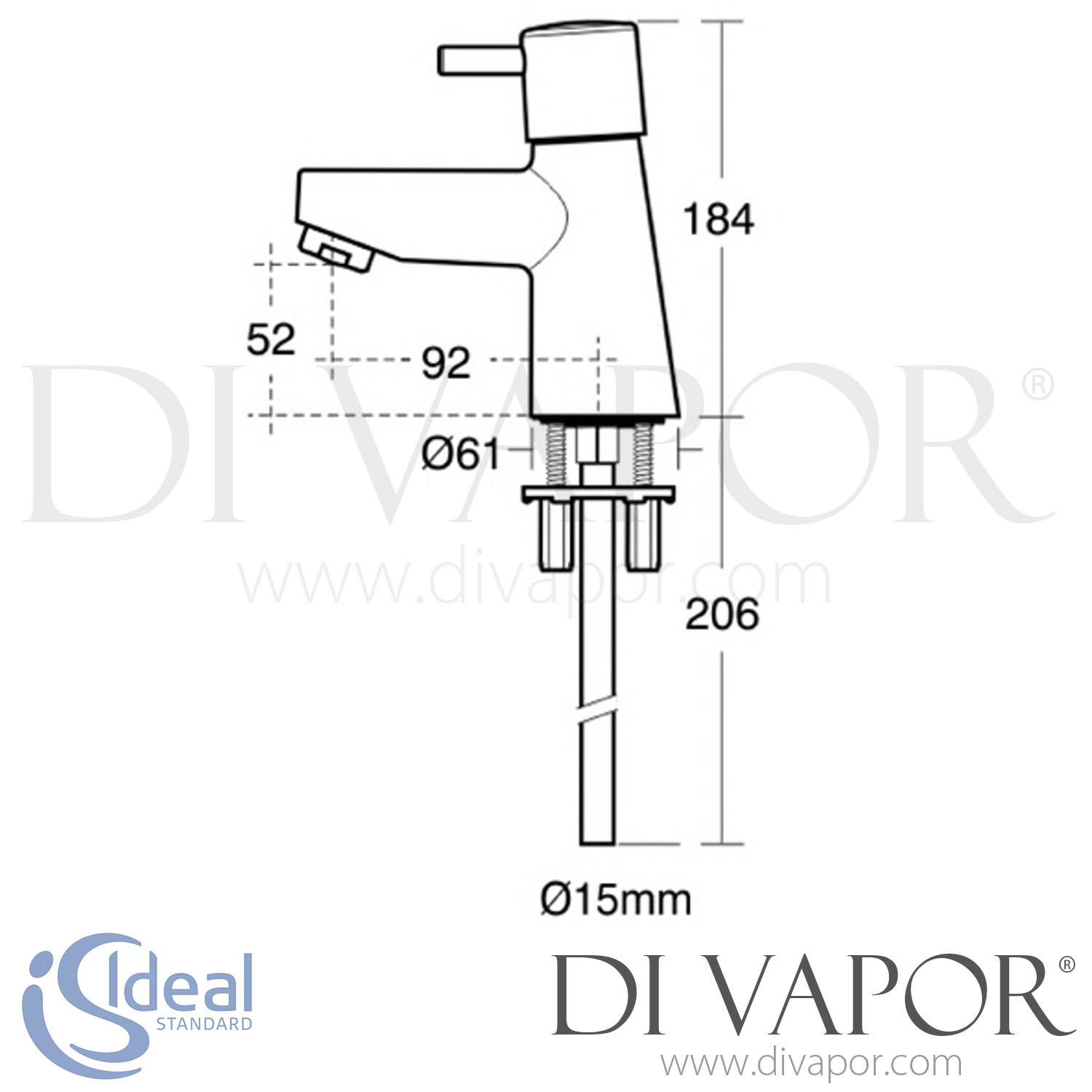 Ideal Standard B5109AA Cone Single Lever One Taphole Bath Filler Spare ...