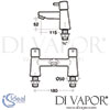 Ideal Standard Cone Dual Control 2 Taphole Filler Dimensions