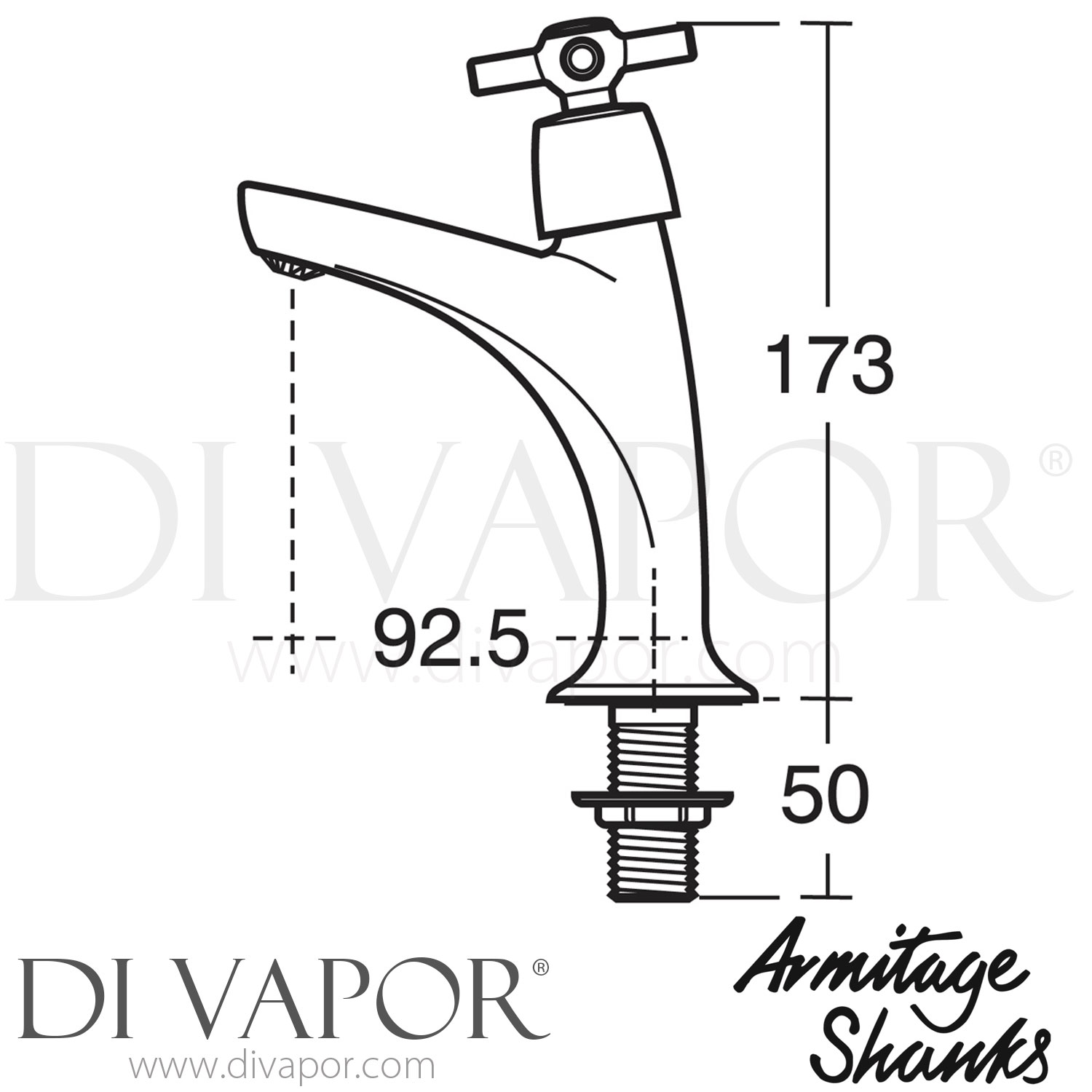 Armitage Shanks B9879AA Sandringham 21 High Neck Pillar Taps Spare Parts