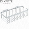 Vado BAS 2016L C P Large Rectangular Shower Basket