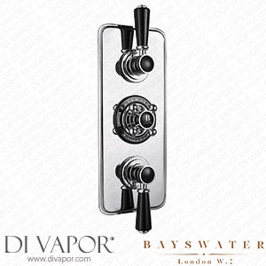 Bayswater Black Triple Concealed Thermostatic Shower Valve with Diverter - BAYS405 Spare Parts