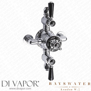 Bayswater Black Triple Exposed Thermostatic Shower Valve - BAYS412 Spare Parts