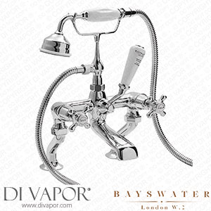 Bayswater White Crosshead Domed Collar Deck Mounted Bath Shower Mixer - BAYT204 Spare Parts