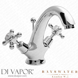 Bayswater White Crosshead Domed Collar Basin Mixer + Pop-Up Waste - BAYT205 Spare Parts