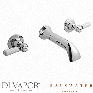 Bayswater White Lever Domed Collar 3 Tap Hole Wall Mounted Bath Filler - BAYT309 Spare Parts