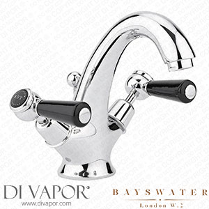 Bayswater Black Lever Domed Collar Mono Basin Mixer + Pop-Up Waste - BAYT345 Spare Parts