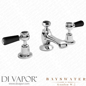 Bayswater Black Lever Domed Collar 3 Tap Hole Deck Basin Mixer + Pop-Up Waste - BAYT347 Spare Parts