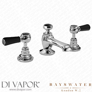 Bayswater Black Lever 3 Tap Hole Deck Basin Mixer + Pop-Up Waste - BAYT447 Spare Parts