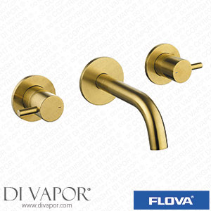 Flova BB-LV3HWMBAS Levo 3 Hole Wall Mounted Basin / Bath Mixer - Brushed Brass Spare Parts