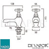 VADO BC-AXB-136-CP Spares Diagram