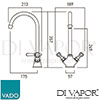 VADO BC-AXB-250-BN Mixer Spare Parts Diagram